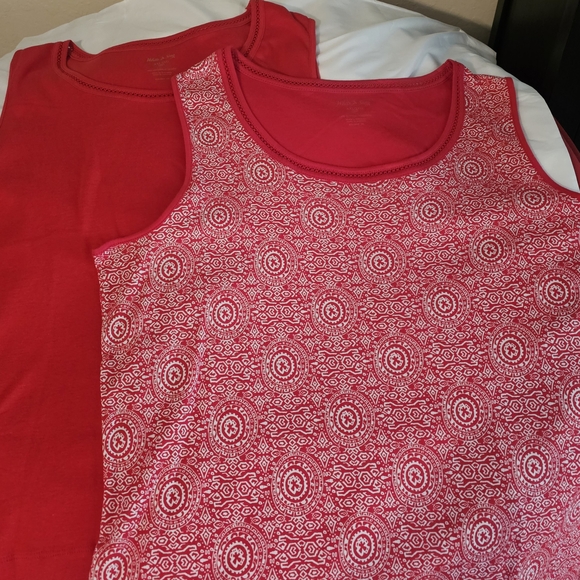 Set Of Two Red Tank Tops - Picture 1 of 12
